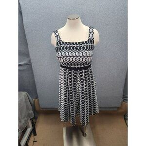 Alex Marie Womens Black & White Sleeveless Knit Dress Size 16